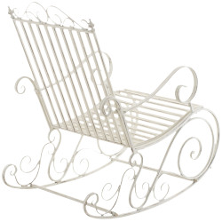 Sedia a dondolo Smilla bianco antico